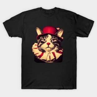 Cat wearing clown costume T-Shirt